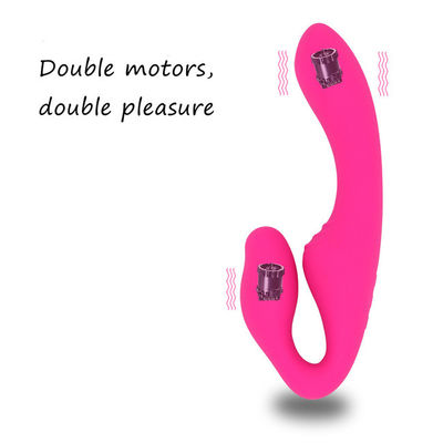 10 Modus-Silikon Clit-Vibrator-Sex-Spielzeug IPX5 trägerloser doppelseitiger Dildo