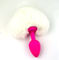 Rotes Rollen-Spiel Bunny Tail Anal Plug Alu Bunnytail Buttplug