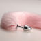 Analer Aluminiumstecker weißer rosa Fox-Endstück-Kolben-Stecker RoHS